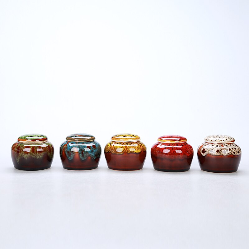 Keramische Pot Paars Zand Kleine Pot As Doos Pot