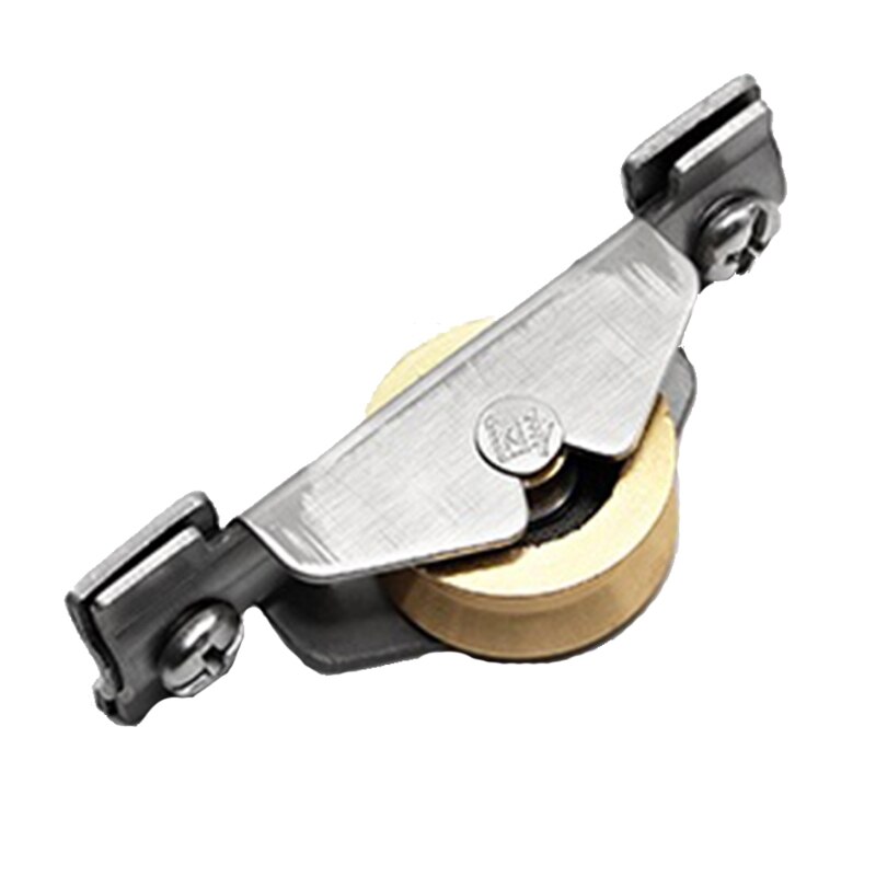 4 Pack V Groove Wheel Heavy Duty Caster Wheels Sliding Gate Rollers Pressure Bearing Pulley V-Shaped Bracket Roller: Copper Bearing