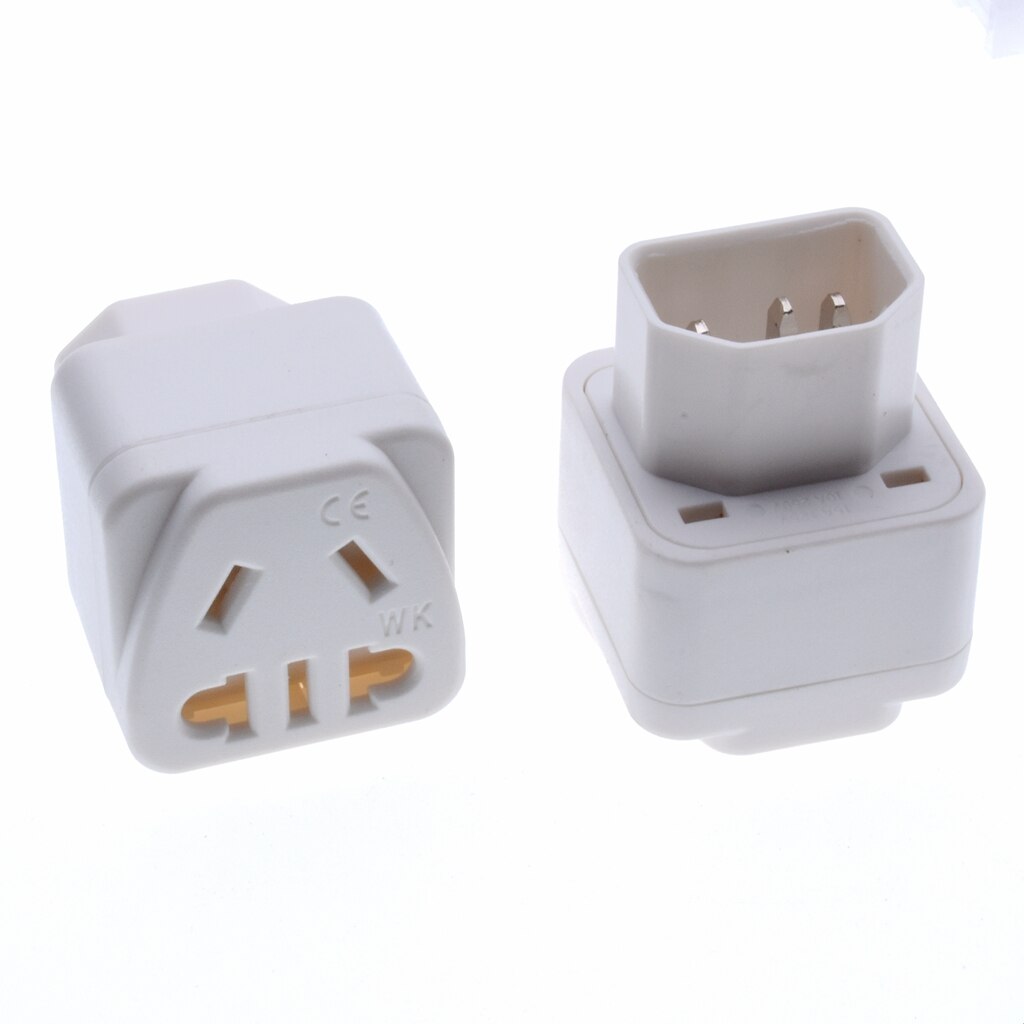 IEC320-C14 Chinese AU EU US 2 Pin Universal Power Adaptor Plug PDU/UPS Server AC Power Adapter Plug Socket Converter*