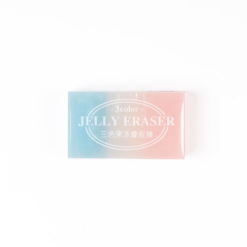 Cute Gradient Jelly Rubber Eraser Primary Student Prizes Promotional Stationery School Supplies Erasers for Kids