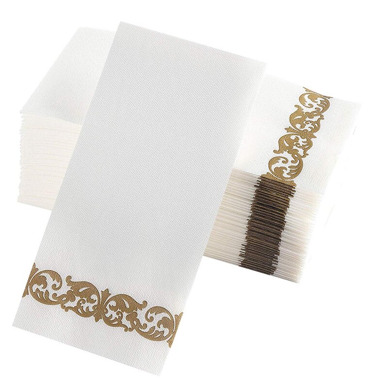 Guest Paper Towels 50 Pieces Premium Disposable Hand Guest Towels for Weddings, Receptions, Bathrooms, Kitchens, Parties