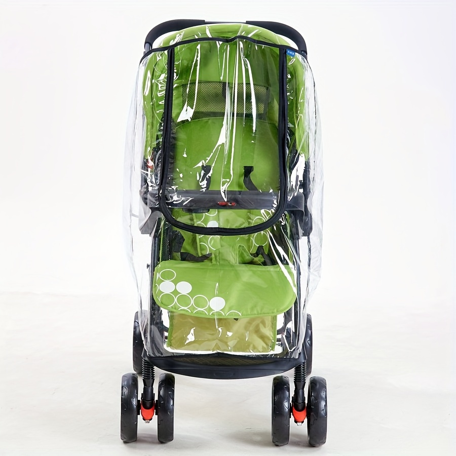 Windproof Plastic Stroller Rain Cover, Youngsters Umbrella Protector, Warm Raincoat for Carts for Rainy Season