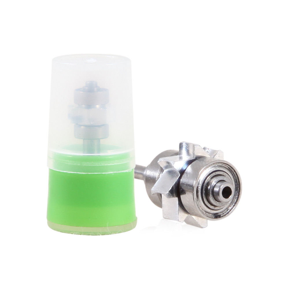 2/4Holes Dental High Speed Handpiece Push Button Standard Head Air Turbine Single Water Spring Rotor/Cartridge: Ivory