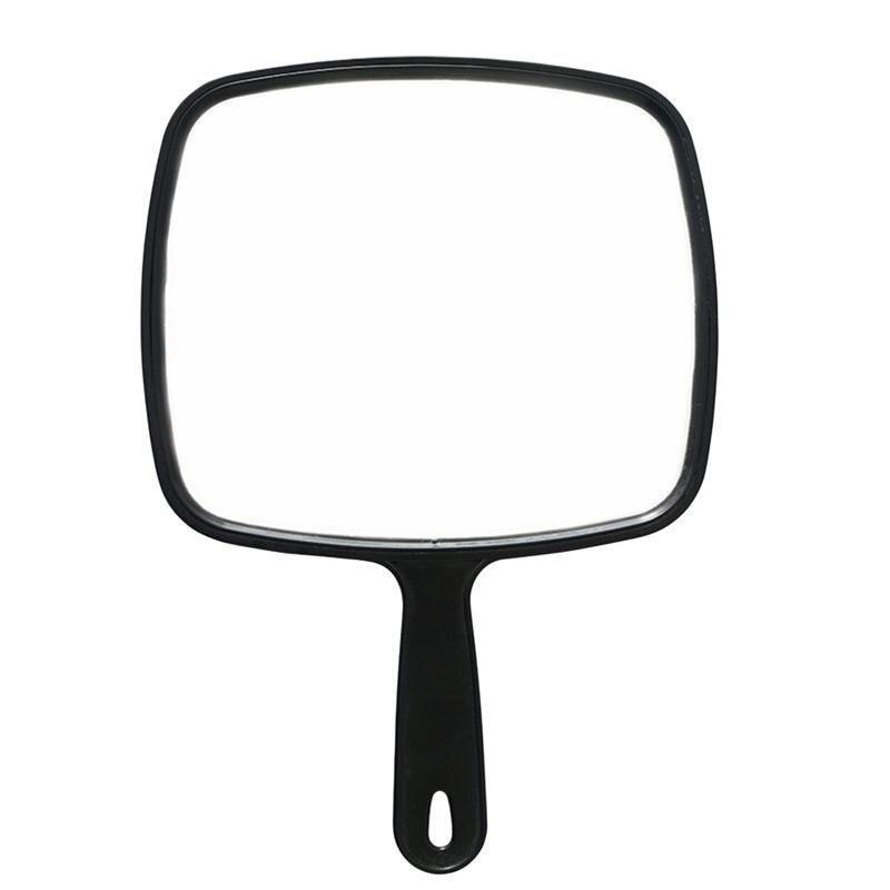 Handheld Mirror Handheld Salon Barbers Hairdressers Mirror With Handle Practical Hand Mirror For Home Salon(Black)