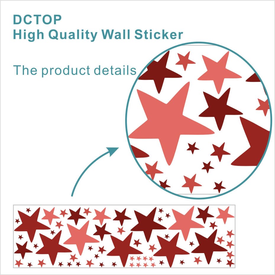 Estrellas de colores Polka Dots vinilo pegatina habitación decoración murales de arte papel tapiz impermeable extraíble hogar para pared guardería bebé DCTOP: TCA90015D