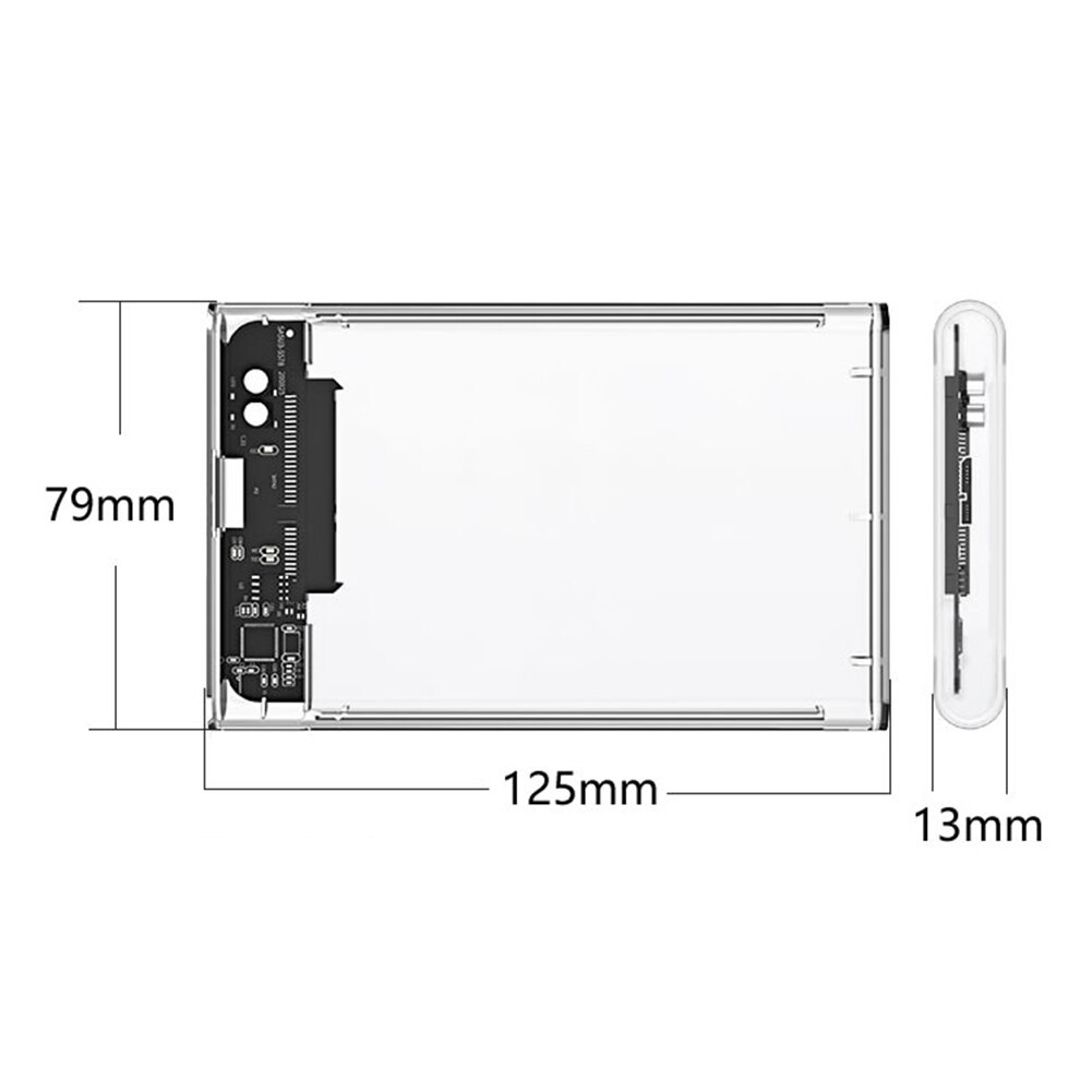 Boîtier pour disque dur externe SATA 2.5 à USB 3.0, 5 Gbps, SSD, 3.0 pouces, 1 pièce, avec adaptateur de disque dur et câble de données