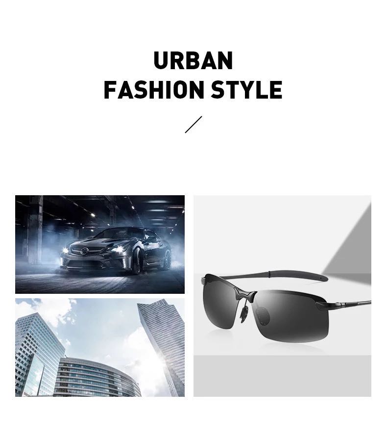 2020Color Changing Sunglasses Men Polarized Chameleon Glasses Men Driving Sunglasses Day And Night Vision Driver Goggles uv400