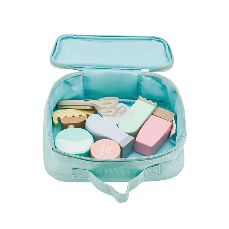 Kinderen Houten Makeup Speelgoed Simulatie Speelhuis Speelgoed Dressoir Meisje Prinses Cosmetica Tas Set Meisjes Pretend Speelgoed