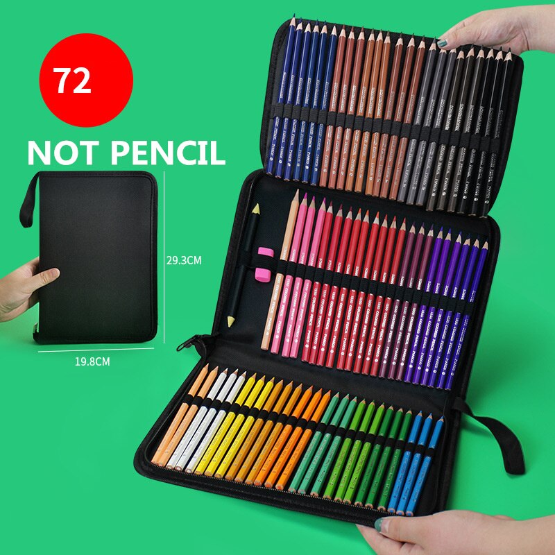 Large Black Pencil Case 36/48/72/120 Holes Folding Stationery Storage Art Markers Painting Pencil Box Bags School Office: B-72 HOLES