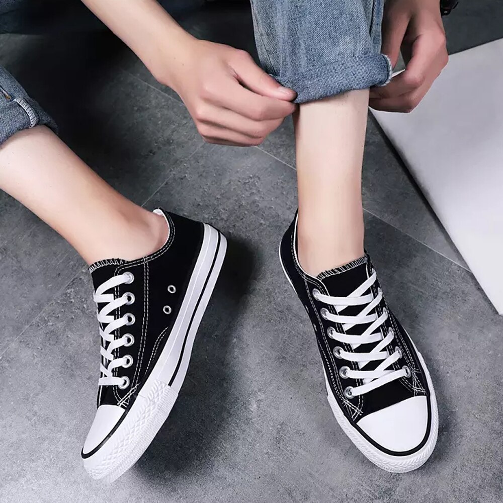 Klassieke Canvas Vulcaniseer Skateboarden Schoenen Flats Man Lace-Up Schoenen Lente Herfst Leisure Chaussure Stijl