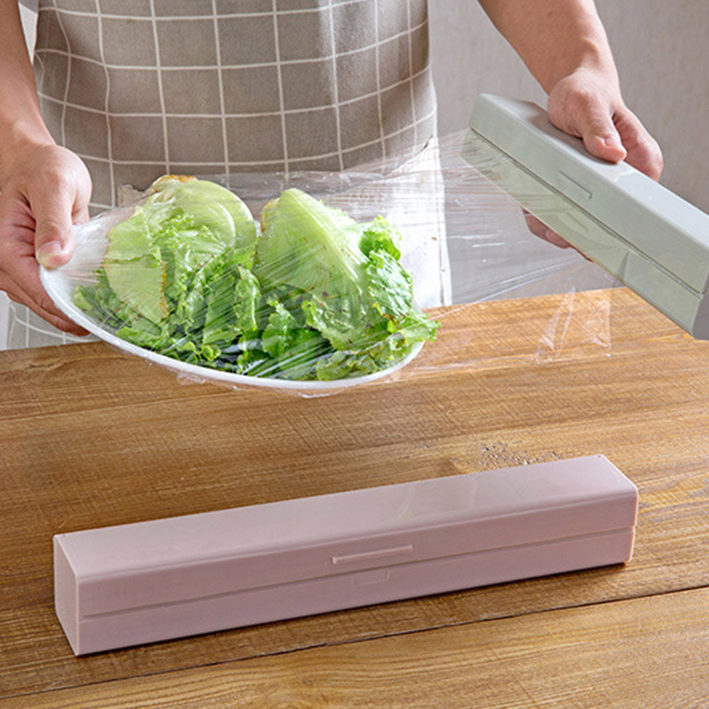 Food Plastic Wrap Dispenser Reusable Container Fresh Keeping Wrapper Film Holder Storage Case Household Kitchen Accessories
