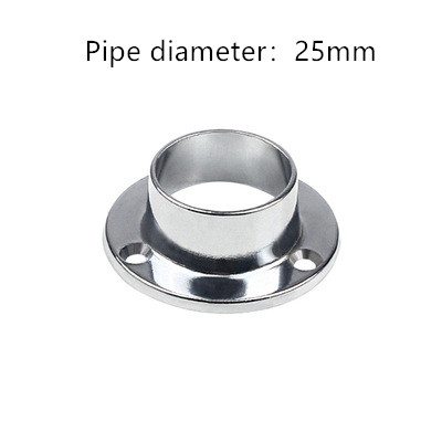 2 Stuks Flens Beugel Opknoping Kleren Staaf Seat Hanger Pijp Rvs Kast Staaf Flens Pijp Beugel: 25mm