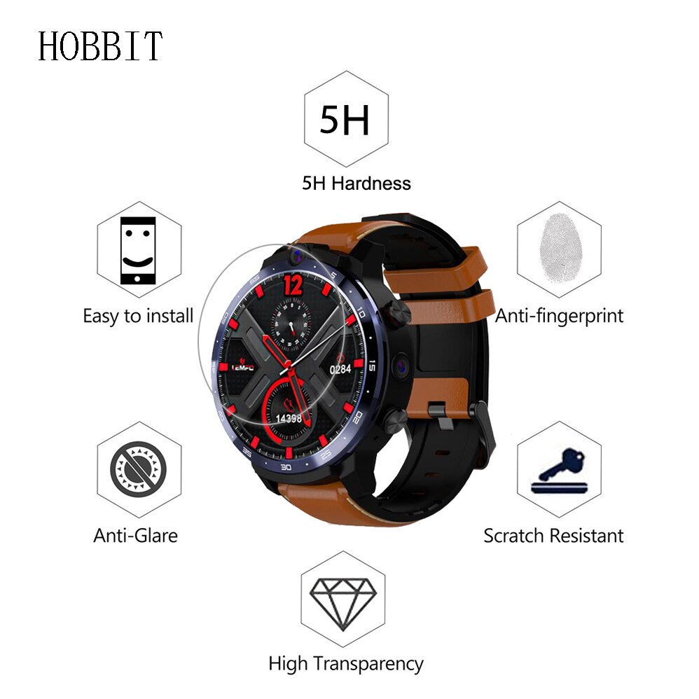 LEMFO-Protector de pantalla para reloj inteligente LEM12, Protector de pantalla de 1,6 pulgadas, PET, LEM13, LEM14, LEM15, 12, 13, 14 y 15, película HD antigolpes transparente, paquete de 3 uds.