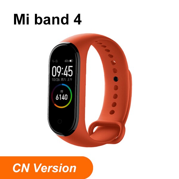 In Stock Xiaomi Mi Band 4 SmartBand MiBand 4 Bracelet Heart Rate Fitness tracker Bluetooth 5.0 50M Waterproof: CN Version Orange