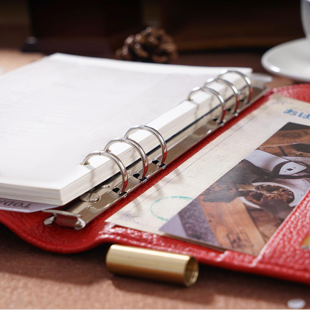 Moterm  a5 størrelse metal spiralringe binder clips med 2 par skrue til dagbog notesbook planner binder clip filmappe