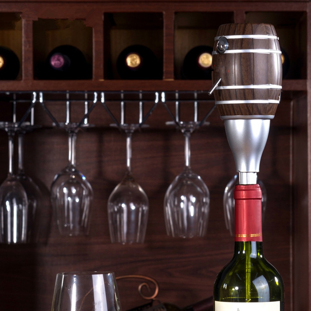 Barrel Shaped Wine Pourers Decanter Electric Cider Pump Aerator Pourer Wine Juice Bottle Drinks for parties