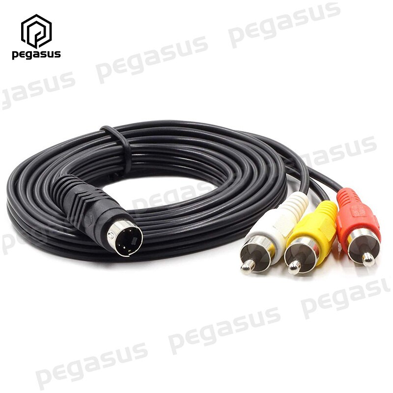 Cable de vídeo compuesto RGB, conector s-video de 4 pines macho a 3 RCA, 1,5 metros: Default Title