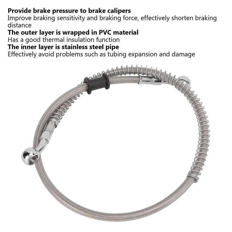 Motorbike Brake Gas Hose Motorcycle Brake Line Universal Rustproof for Modification