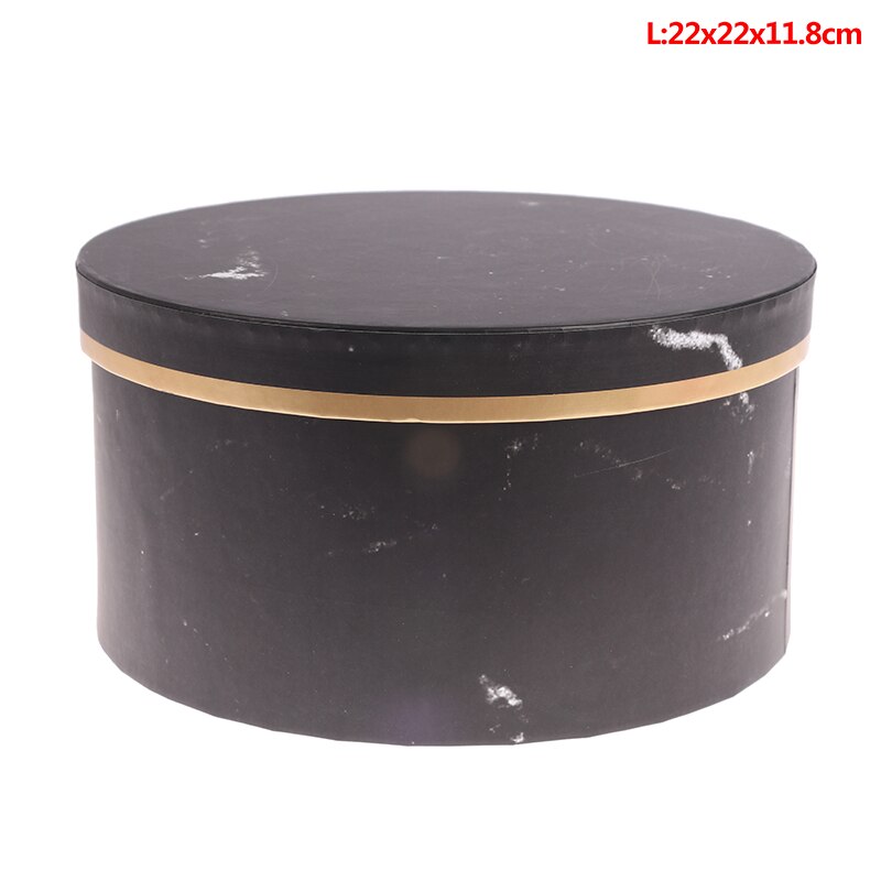 Marmer Romantische Ronde Bloem Doos Bloem Verpakking Papieren Zak Cadeau Lanyard Opbergdoos Bloemist Boeket Bloem Doos Met Deksel: BKL