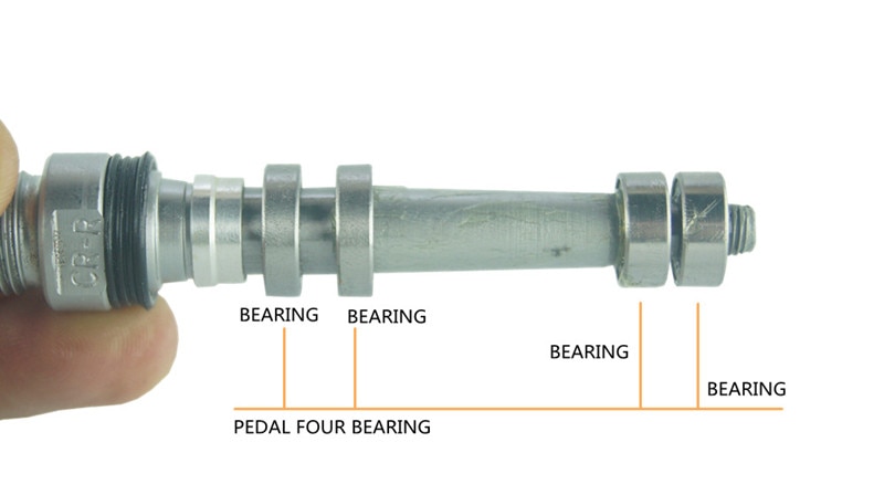 1 par sykkelpedaler 4 lagre avlet, sklisikker cnc aluminiumslegering sykkelpedal ultratynn mtb-pedal med lenker