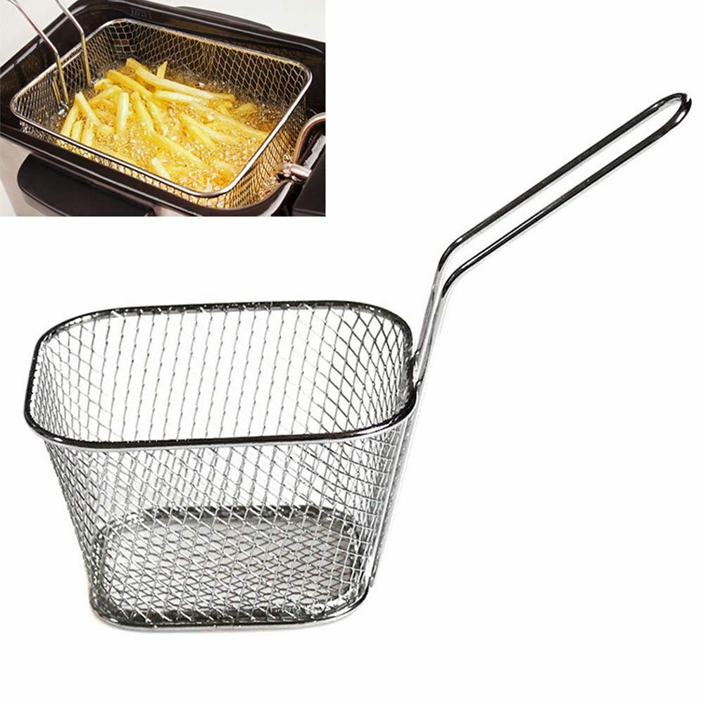 Stegenet rund kurv si frites mini kurv stege hjemmekøkken stegt mad tilberedning værktøj
