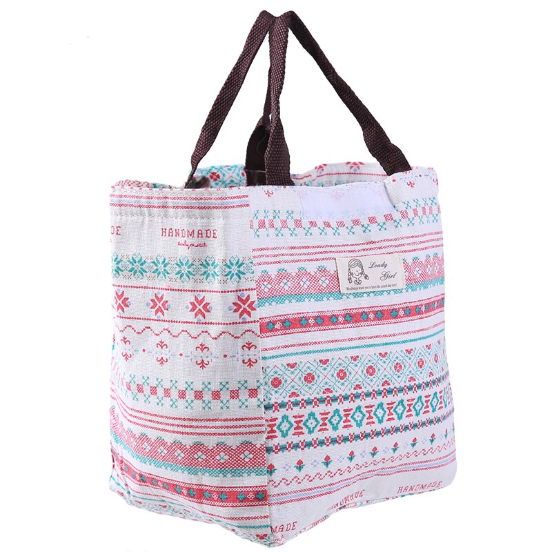 Waterdichte Lunch Tas Voor Vrouwen Kinderen Mannen Cooler Lunchbox Tas Tote Canvas Lunch Tas Isolatie Pakket Draagbare: C