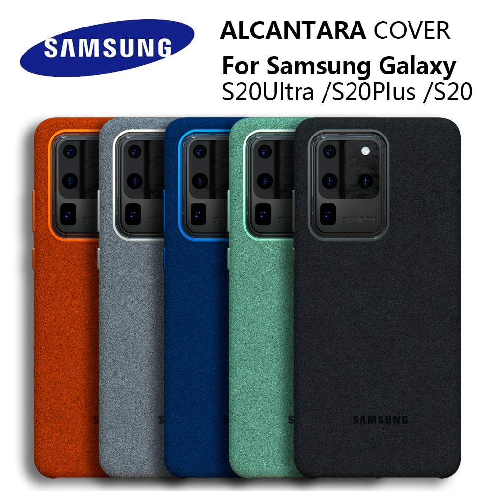 Samsung s20 ultra capa 100% original genuína, capa para galaxy s20plus s20 plus alcantara capa de couro premium e proteção completa em 5 cores