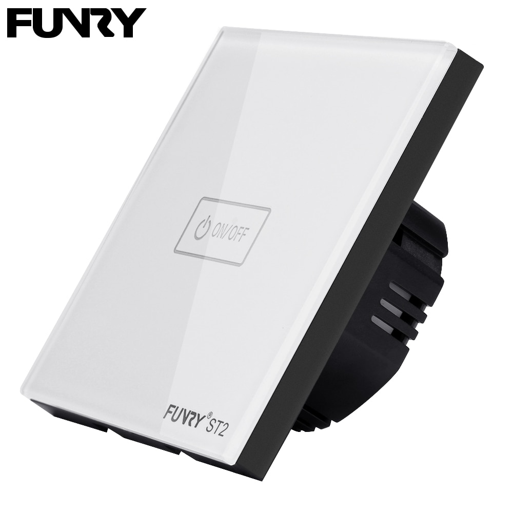 Original Funry EU standard 1 gang 1 way Switch Remote Control WIFI/APP Control Light Switch 170-240V RF433MHz Smart Control