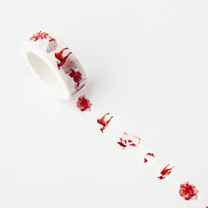 15Mm X 7M Roze Fall Eenhoorn Papier Leuke Washi Tape Japanse Briefpapier Decoratieve Afplakband Stickers Scrapbooking: F