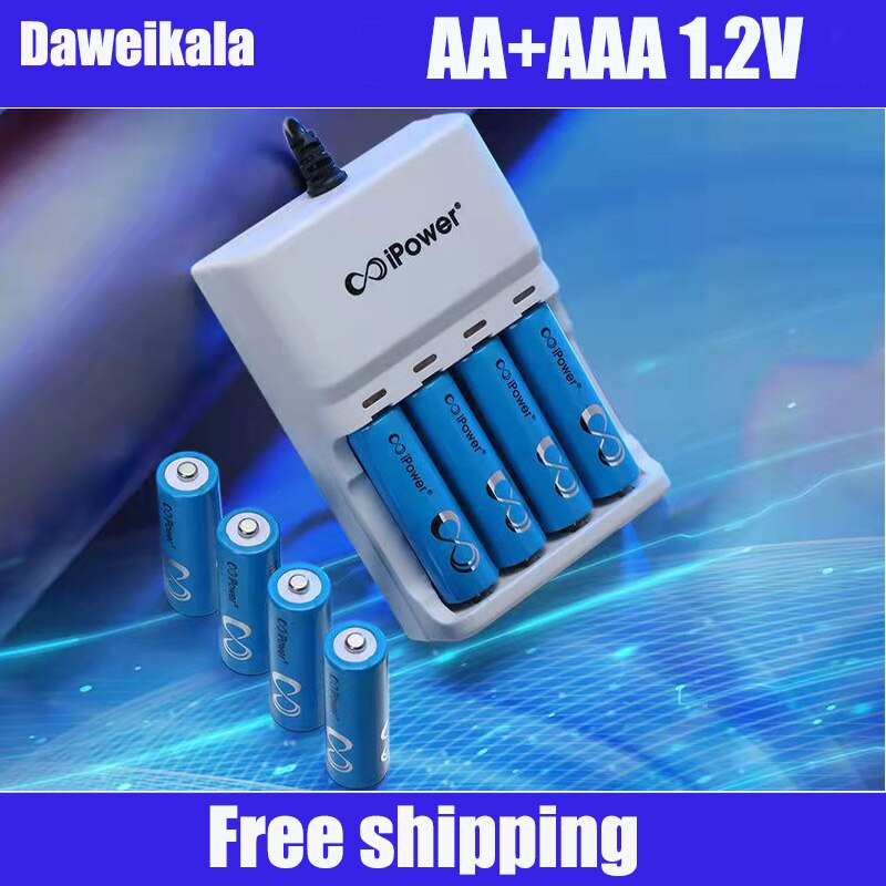 Batería Aa + Aaa 1,2 V Batería Recargable Ni-Mh Aa 800 Mah 3a Batería De Flash Aaa Con soporte De Batería 2Pcaaa/Aa