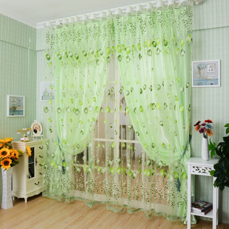 1pc moderne tulpvormige raamschermen voor woonkamer, slaapkamer, deur, keuken, gordijn, decoratiebenodigdheden voor thuis