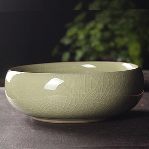 Celadon Tee Washset Keramik Tasse Stift Große Tee Waschen Eis Riss Offene Stück Von Wasser Ceremonia Del Te Haushalts Produkte DH50CX: Stil 3