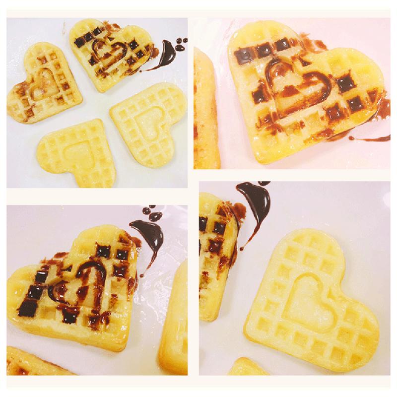 2/1Pc Liefde Vorm Wafel Mallen Non-stick Cakevorm Makers Siliconen Bakvormen Mal Mini Liefde Vorm keuken Koekjes Bakvorm