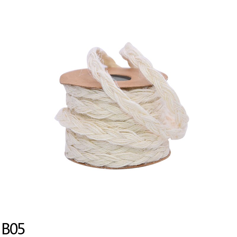 Cuerda de yute trenzada de arpillera Natural, 5 metros, cuerda de cáñamo tejida a mano, cuerdas para embalaje de , boda, evento, , decoración del hogar: B05