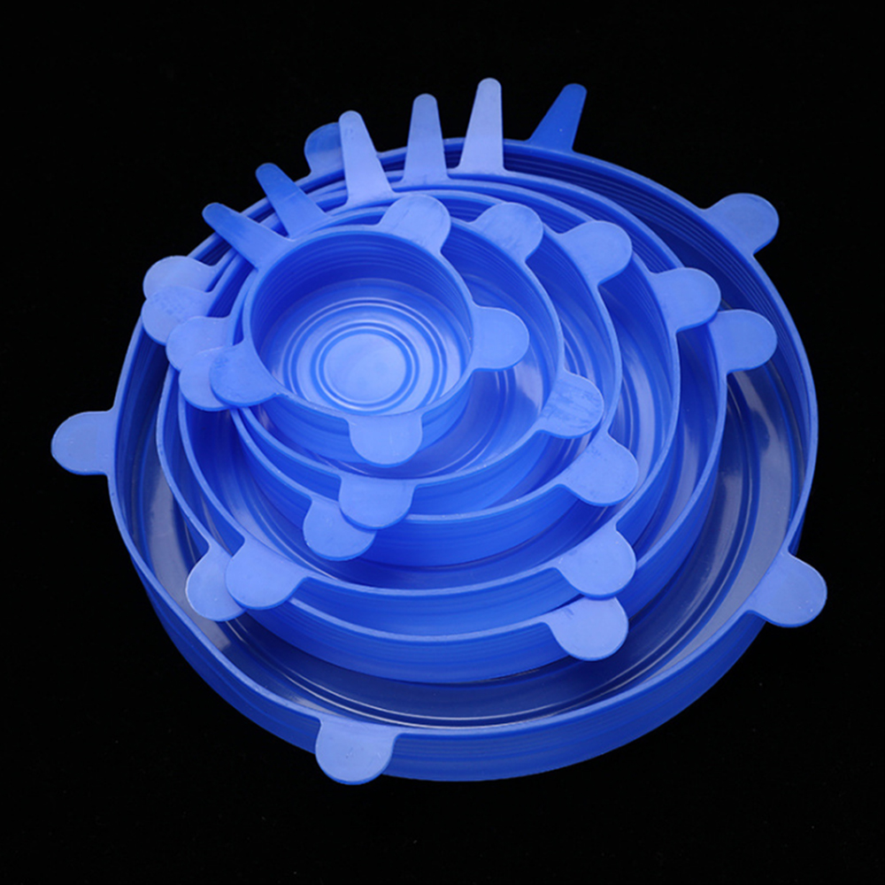 Food Silicone Cover Cap Universal Silicone Lids for Cookware Bowl Reusable Stretch Lids Food Wrap Bowl Kitchen Stoppers: 216-B-1