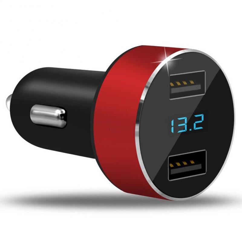 3.1A Dual Usb Car Charger Met Led Display Dual Usb Snel Opladen Qc Telefoon Oplader Adapter Voor Xiaomi Samsung S8 iphone 6S 7 8: 05