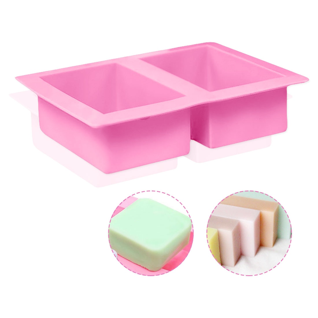 Rectangle Soap Mold Silicone Craft DIY Soap Making Mould Fondant Cake Decoration Hand Made Cuboid Shape Molds