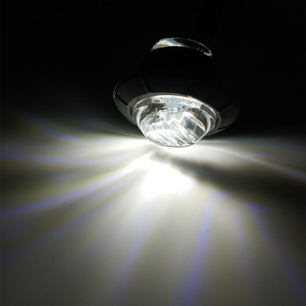 Feu de gabarit latéral de remorque, 10 pièces, étanche, 12V, 3led, 3/4 &quot;, feux de liquidation, rond blanc, pour camions avant et arrière