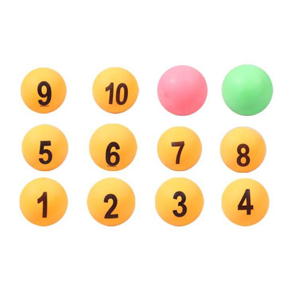 12PCS Number Table Tennis Entertainment Colorful Ping Pong Balls Numbered Beer Pong Raffle Ball For Table Tennis Training Games