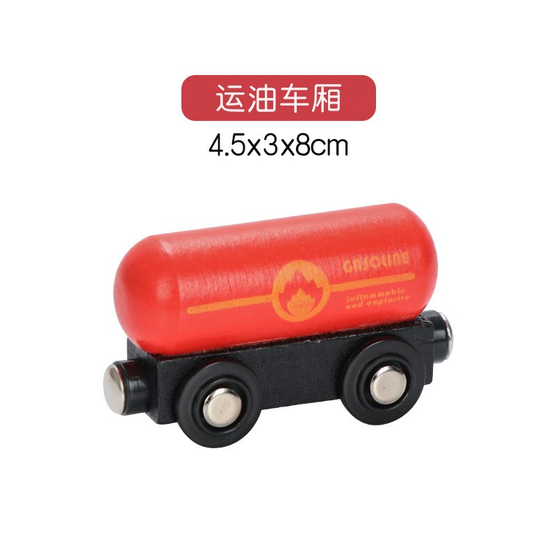 Children&#39;s Toy car magnetic wooden scene car fire truck car ambulance compatible wooden BR train children&#39;s toys W2: Clear