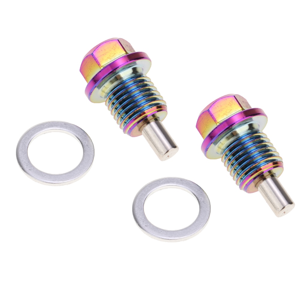 MagiDeal 2 x Car Engine Oil Pan Drain Plug Engine Oil Pan Drain Plug Bolt
