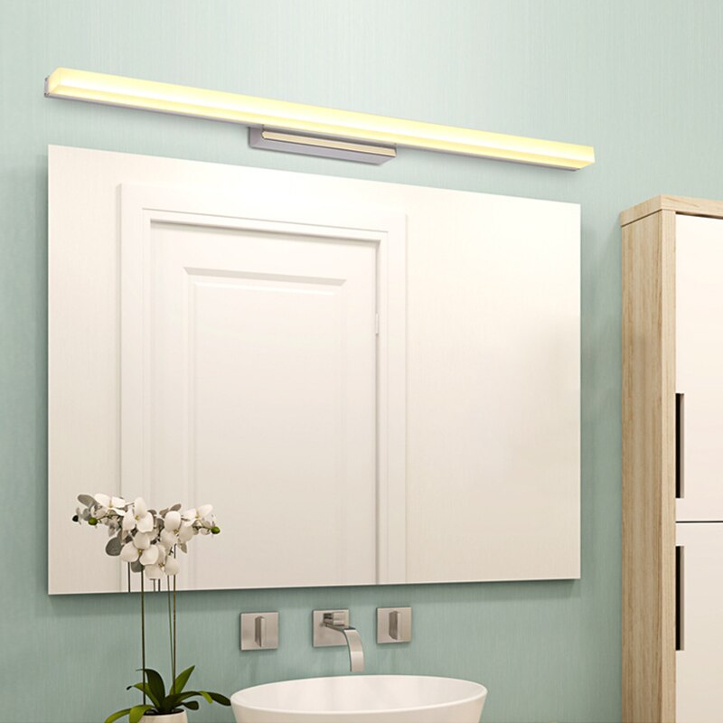 Moderne led spiegel wandlamp badkamer toilet wandlamp 40cm 50cm zwart zilver goud wandlamp kaptafellamp make-up spiegellamp