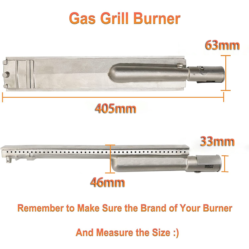 Cast Stainless Steel BBQ Grill Burners Replacement Parts, Gas Grills from Bull Cal Flame, Aussie Jenn Air Steele, 304