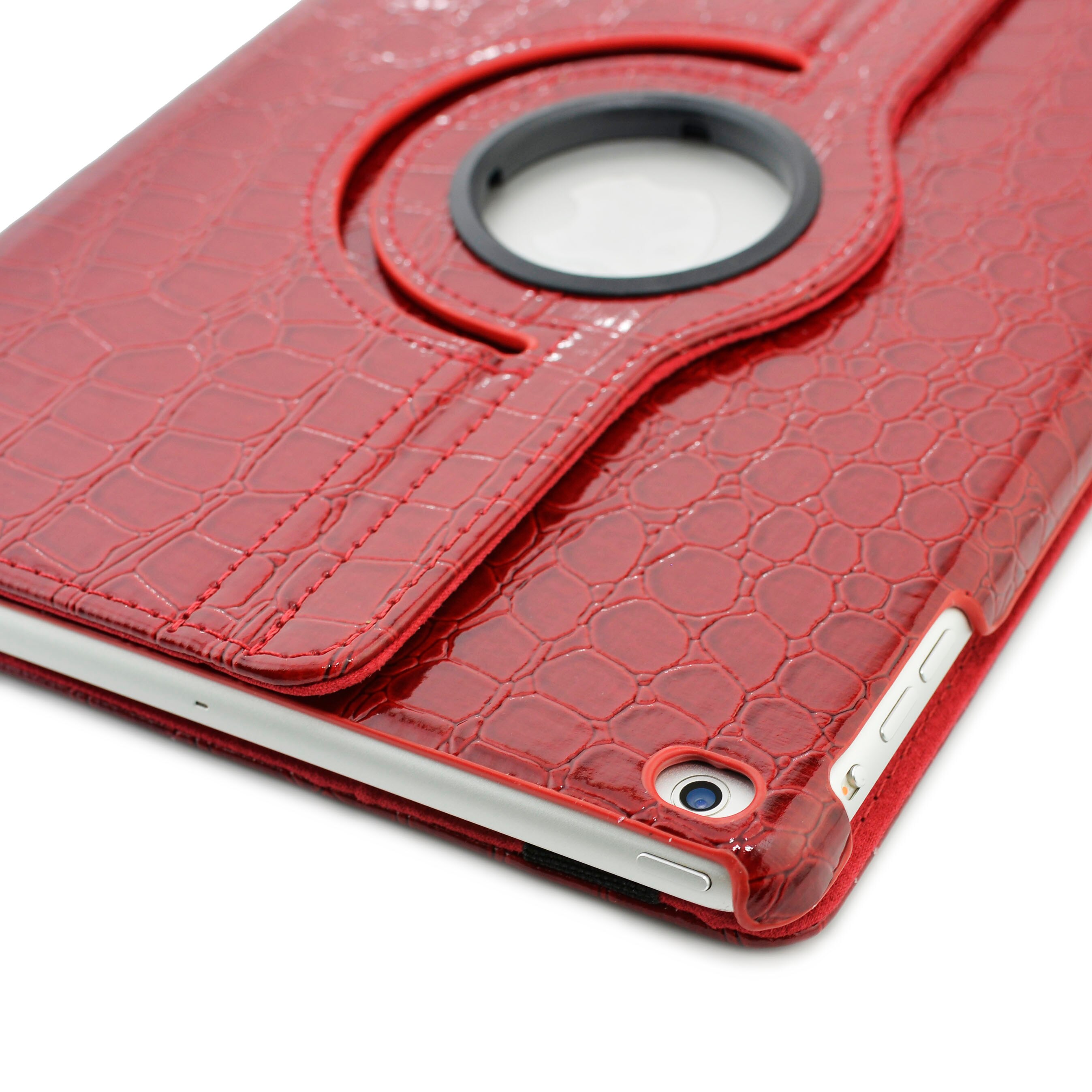 Funda con patrón de cocodrilo para iPad, cubierta de cuero abatible inteligente de grados para iPad Air 2 Air Generation, para el iPad 9,7 , 360