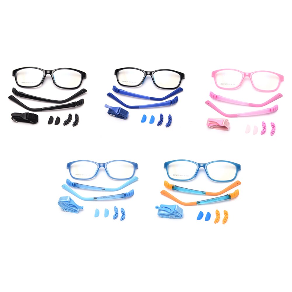 Peekaboo silicone square glasses for kids boy clear lens tr90 blue pink girl optical glasses frame for children ultraligt