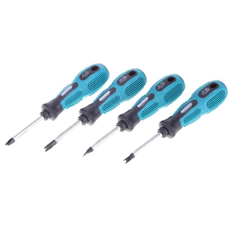 4pcs Multifunction U Fork Shape Antislip Chrome Vanadium Steel Screwdriver Set Multifunction CR-V Screw Driver Hand Tools Kit