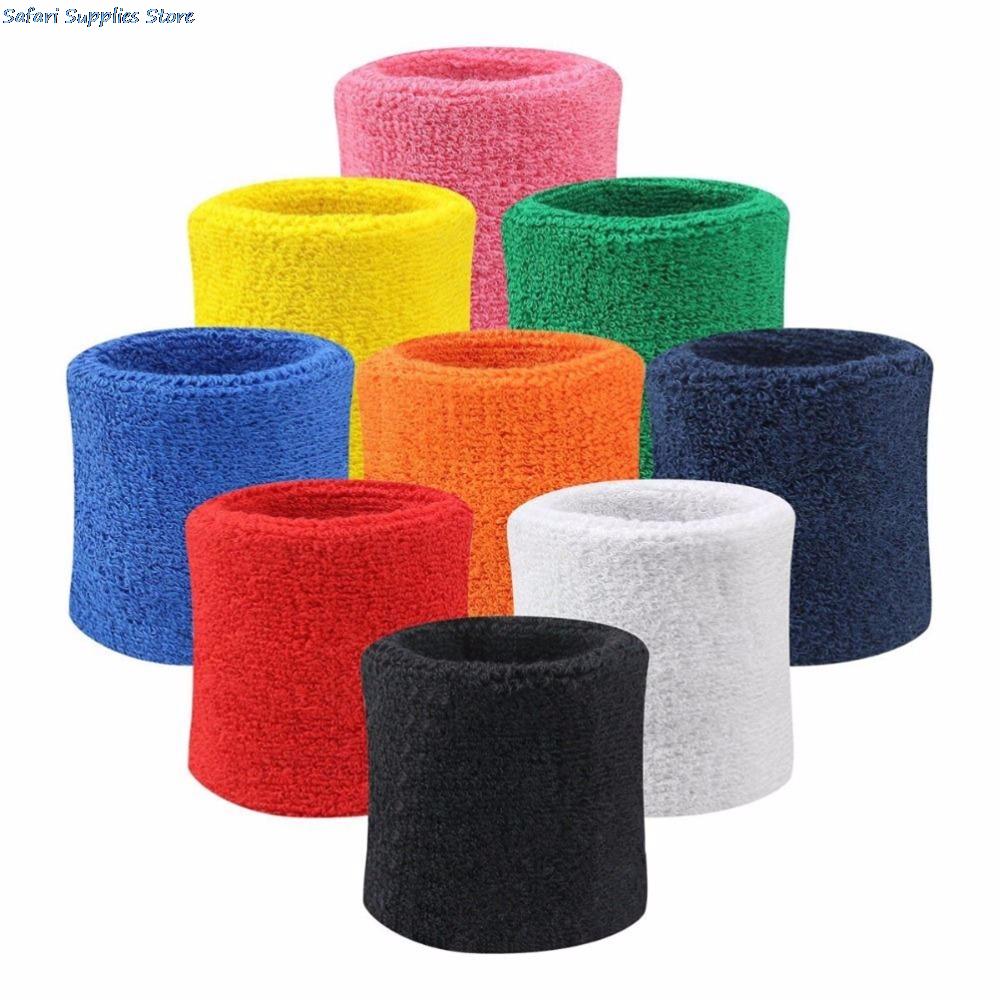 1 pair of fiber sport wrist support brace wrap sweatband tennis squash badminton gym soft wrist bands sweatbands