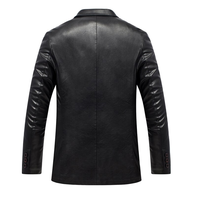 Stil herre boutique fritid blazere business casual solid single breasted herre skinn blazer klær m -3xl