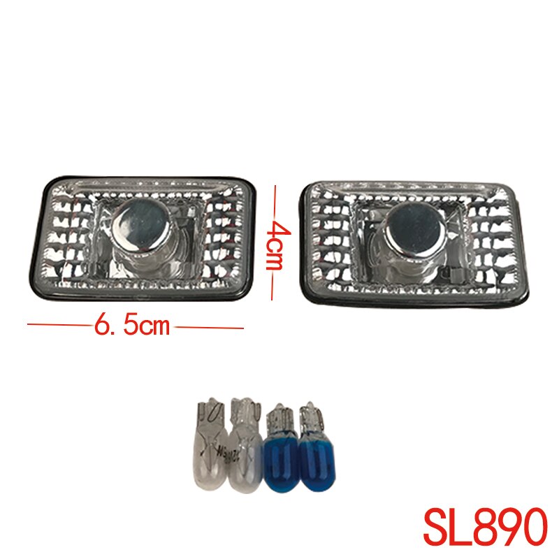 1 Pair Car Side Marker Light Lamp Waterproof Position Indicator Front Park Light with T10 Blue White bulb For Toyota Nissan