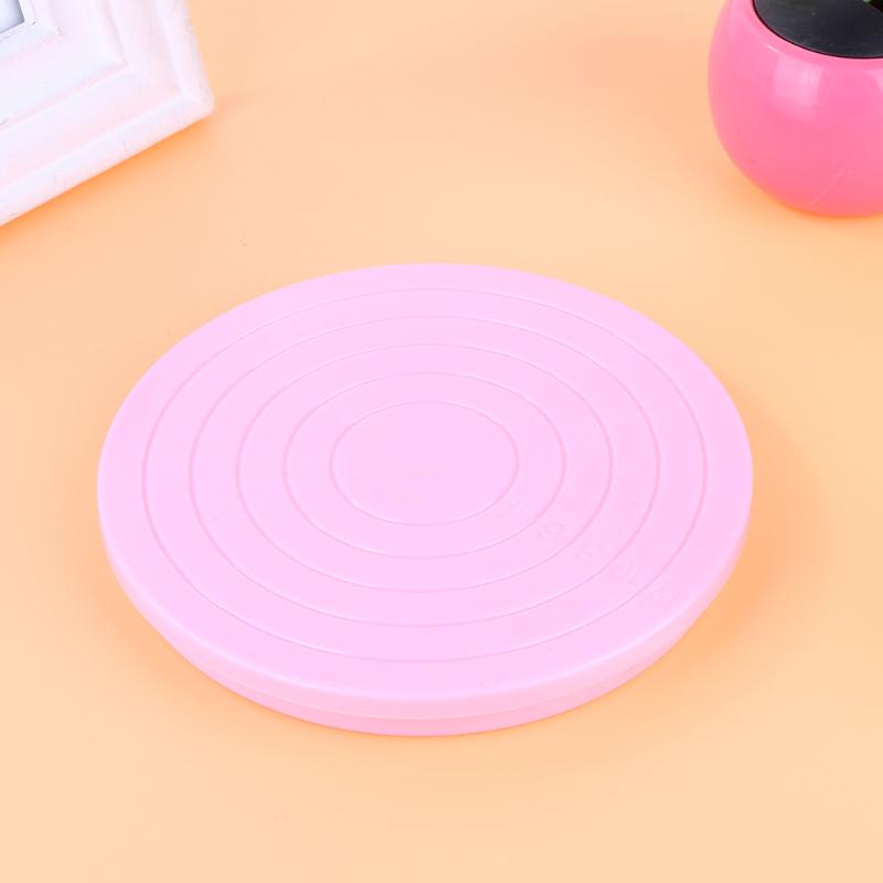 Small Cake Revolving Turntable Decor Stand Platform Cup Cake Rotating DIY Plastic Cake Decorating Revolving Baking Tools